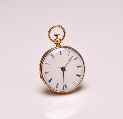 Lot 332 - Alfred Daubree: A lady's gold open face repeater pocket watch