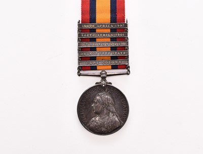 Lot 114 - Boer War QSA with 5 clasps, Pte. G. Bryant, KIA