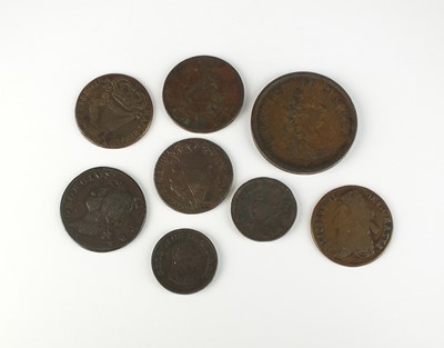 Lot 160 - A small colelction of Irish copper coinage comprising