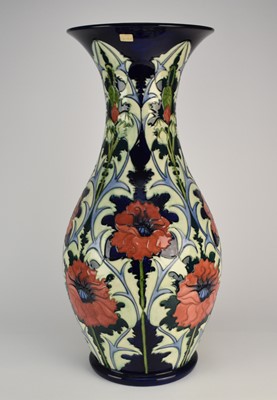 Lot 139 - Large Moorcroft 'New Poppy' vase designed by Rachel Bishop, dated 1997