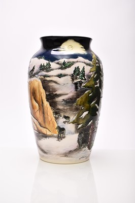 Lot 151 - Large Moorcroft limited edition 'Isle Royale' vase designed by Anji Davenport, dated 2004