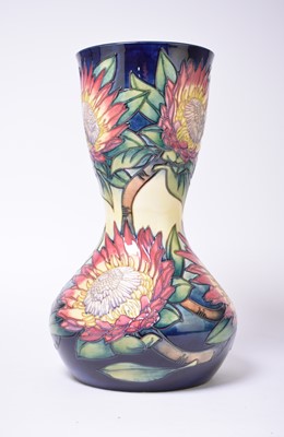 Lot 155 - Large Moorcroft 'King Protea' double-gourd vase