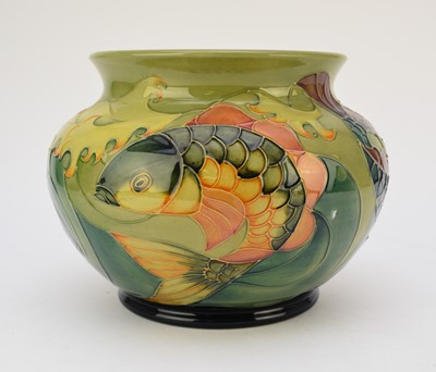 Lot 158 - A large Moorcroft 'Carp' jardiniere designed by Sally Tuffin