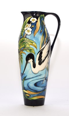 Lot 182 - Moorcroft Trial jug decorated with avocets wading in water