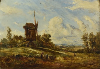 Lot 450 - William Joseph Julius Caesar Bond (1833-1926) Bidston Hill, Wirral, Windmill in a Landscape