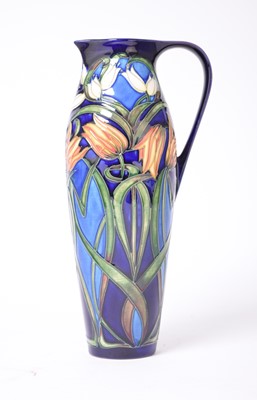 Lot 189 - Tall Moorcroft 'Loch Hope' jug designed by Sian Leeper, dated 2005