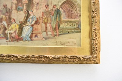 Lot 401 - Charles Cattermole RI (1832-1900) Her Ladyship's Private Chapel