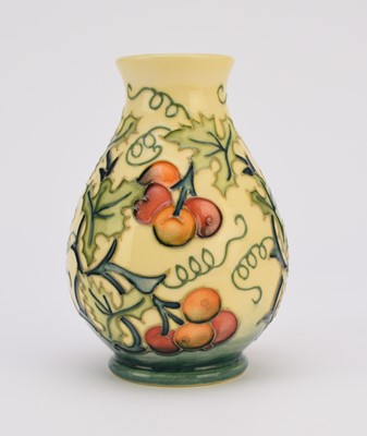 Lot 194 - Small Moorcroft 'Holly Berries' vase, dated 1996