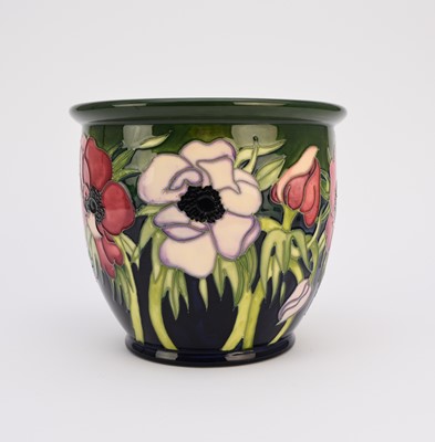 Lot 206 - Moorcroft 'Anemone Tribute' jardiniere designed by Emma Bossons, dated 2003