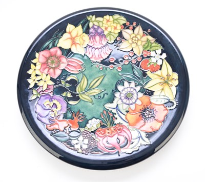 Lot 219 - Moorcroft 'Carousel' charger designed by Rachel Bishop, dated 1999