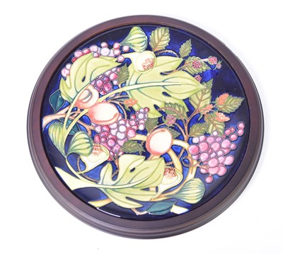 Lot 220 - Moorcroft 'Queen's Choice' charger designed by Emma Bossons, dated 2003