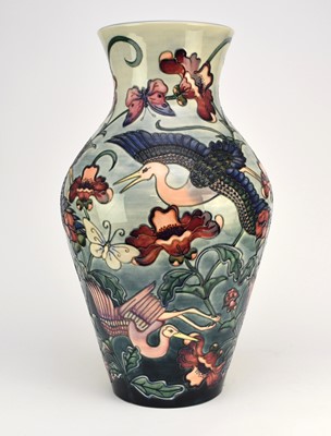 Lot 231 - Large limited edition Moorcroft 'Kyoto' vase designed by Rachel Bishop, dated 1995