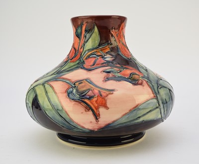 Lot 234 - Moorcroft 'Red Tulip' vase designed by Sally Tuffin