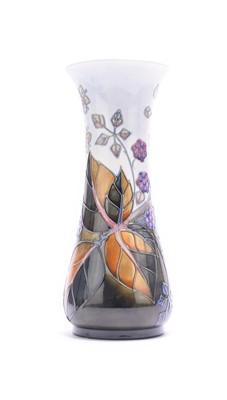 Lot 238 - Tall Moorcroft 'Brambles' vase designed by Sally Tuffin, dated 1991