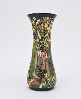 Lot 242 - Moorcroft 'Holly Hatch' vase designed by Rachel Bishop, dated 1998