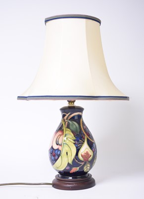 Lot 247 - Moorcroft 'Queen's Choice' lamp designed by Emma Bossons