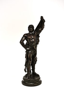 Lot 156 - After Eugene Marioton (1854-1933), 'Young Hercules', bronze