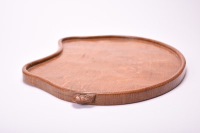 Lot 399 - Studio of Robert Mouseman Thompson (Kilburn), an adzed oak tea tray