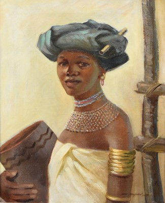 Lot 321 - John Kenneth Ferguson (South African 1885-1967) 'Xosa Girl from Mazzeppa Bay and Zulu Doctor