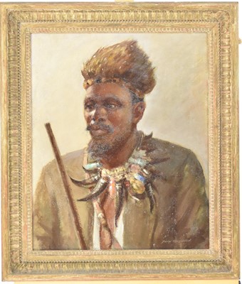 Lot 321 - John Kenneth Ferguson (South African 1885-1967) 'Xosa Girl from Mazzeppa Bay and Zulu Doctor