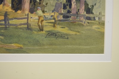 Lot 361 - John Littlejohns RBA (1874-1895) Haymaking Scene, gathered in Devon