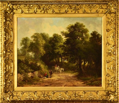 Lot 288 - British School (19th Century) Mother and Child Driving a Horse and Cart along a Country Track