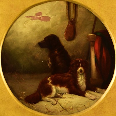 Lot 260 - Thomas Smythe (1825-1906) Two Dogs in a Storeroom