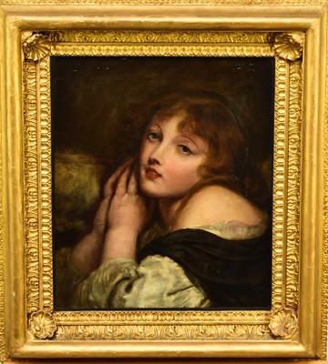 Lot 267 - After Jean-Baptiste Greuze (1725-1805) A Girl with Joined Hands