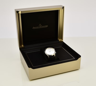 Lot 123 - Jaeger-LeCoultre: A gentleman's stainless steel Memovox wristwatch