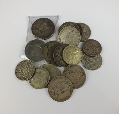 Lot 196 - A large collection of UK silver comprising a double Florin, half Crowns, Florins, Shillings, Sixpences, Threepences, from George II to George VI (quantity)