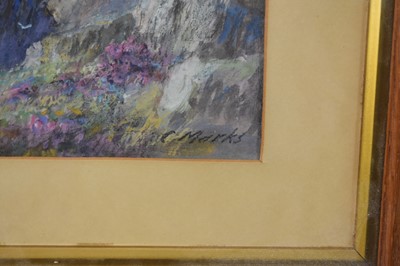 Lot 373 - Claude Marks (act. 1899-1915) Two Landscapes showing Kynance Cove and Trevob Bay, Cornwall
