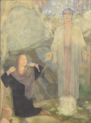 Lot 415 - Attributed to Bernard Sleigh (1872-1954) Christ Appearing to Mary Magdalene at the Tomb