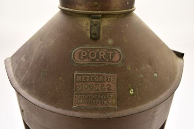 Lot 572 - A pair of Meteorite copper ship's directional lanterns