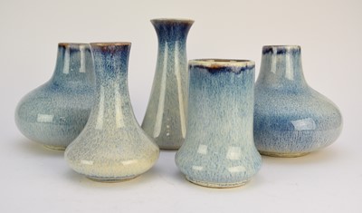 Lot 97 - Five Cobridge stoneware high-fired vases, dated 2000 and 2001
