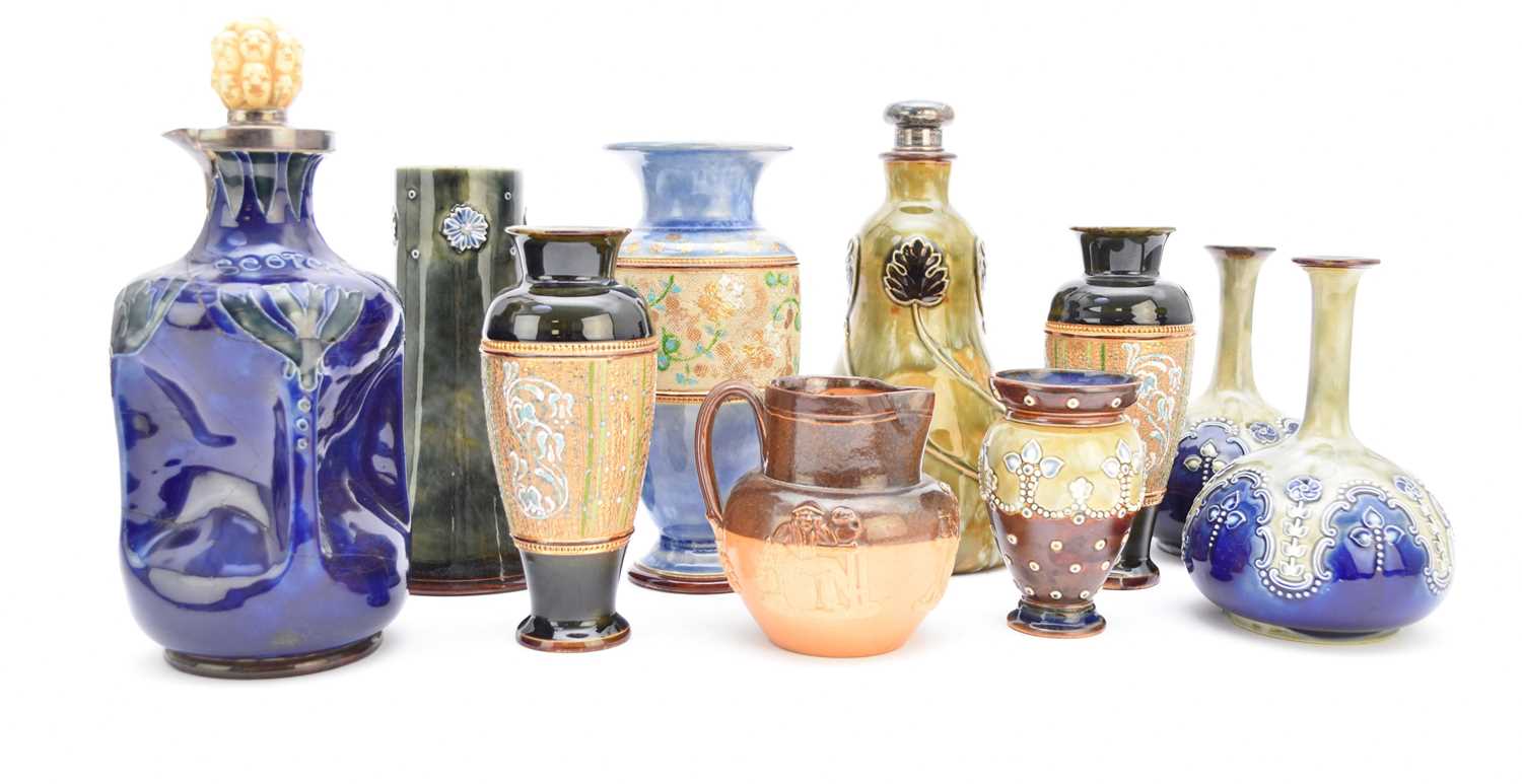 Lot 46 - A collection of Royal Doulton and Doulton Lambeth stoneware