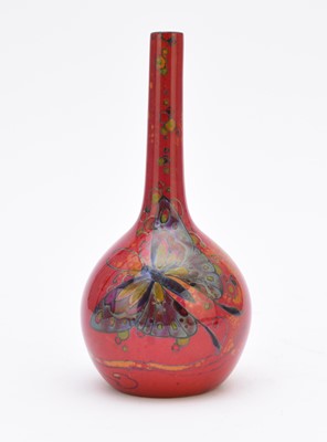 Lot 102 - Royal Doulton 'Sung' flambe vase decorated with a butterfly, circa 1920s