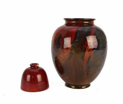 Lot 103 - Two Royal Doulton flambe vases, including a Sung example