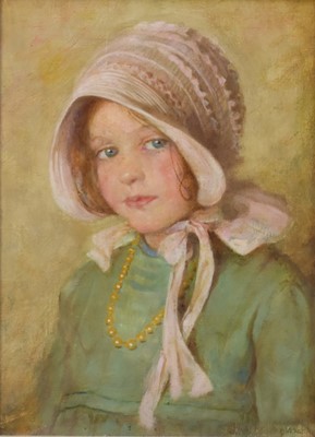 Lot 343 - Circle of William Henry Margetson (1861-1940) The Pretty Pink Bonnet