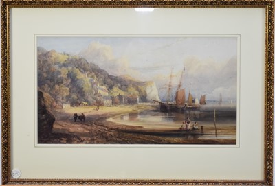 Lot 381 - Attributed to George Arthur Fripp RWS (1813-1896) Clovelly Beach