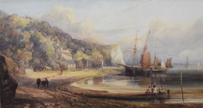 Lot 381 - Attributed to George Arthur Fripp RWS (1813-1896) Clovelly Beach