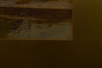 Lot 382 - Mary S Hagarty (act. 1882-1938) Cattle Watering on the Wye, plus a further watercolour