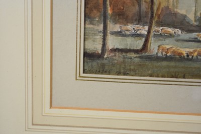 Lot 382 - Mary S Hagarty (act. 1882-1938) Cattle Watering on the Wye, plus a further watercolour
