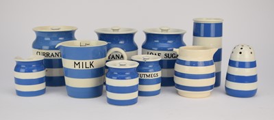 Lot 104 - T.G. Green blue and white Cornishware, circa 1930s - 50s