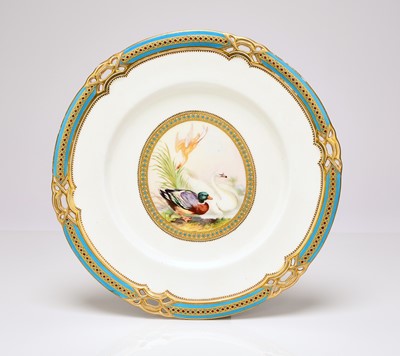 Lot 236 - Coalport cabinet plate attributed to John Randall, circa 1865-71