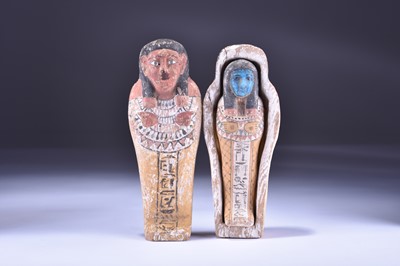 Lot 533 - A reproduction Shabti and coffin case, late 19th to early 20th century