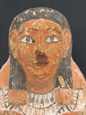 Lot 533 - A reproduction Shabti and coffin case, late 19th to early 20th century