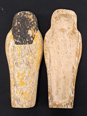 Lot 533 - A reproduction Shabti and coffin case, late 19th to early 20th century