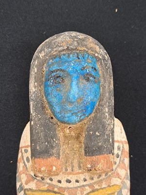 Lot 533 - A reproduction Shabti and coffin case, late 19th to early 20th century