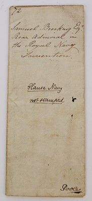 Lot 26 - Naval Interest - Patent application, 4th January 1828, signed by King George IV