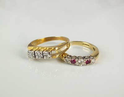 Lot 210 - Two stone set rings